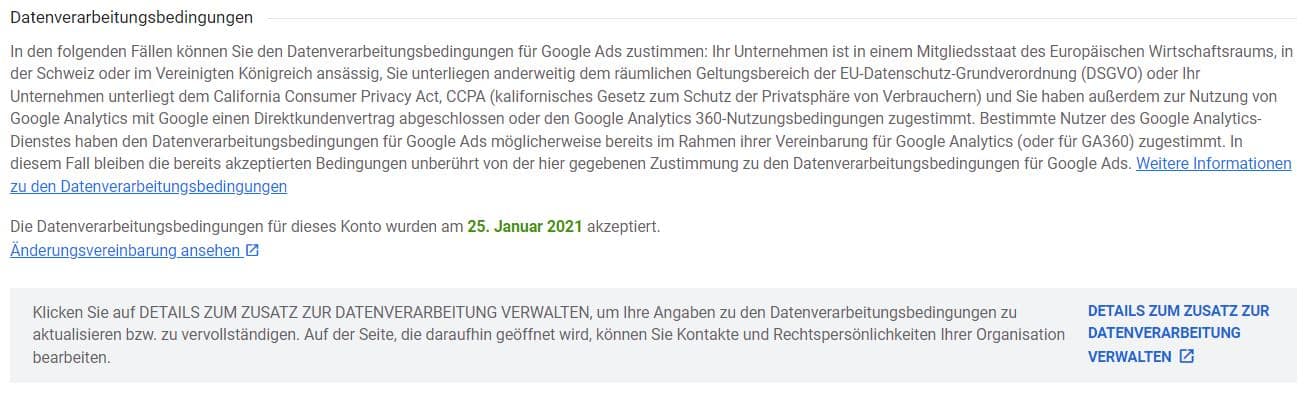 Google Analytics 4 Datenverarbeitervertrag - GA4-Datenverarbeitung vertraglich regeln