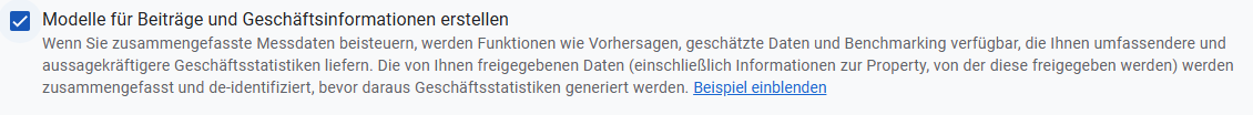 Modelle für Beiträge und Geschäftsinformationen erstellen