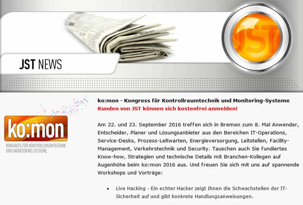 E-Mail-Newsletter für ko:mon Kongress