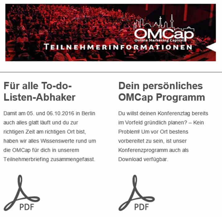 E-Mail-Newsletter für OMCup