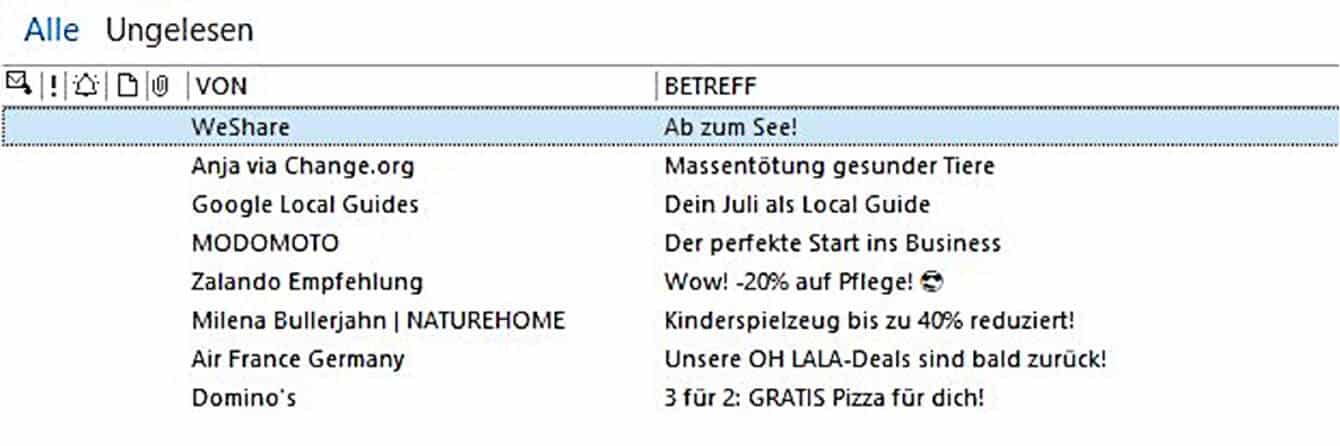 E-Mail-Newsletter - Betreffzeilen Beispiele