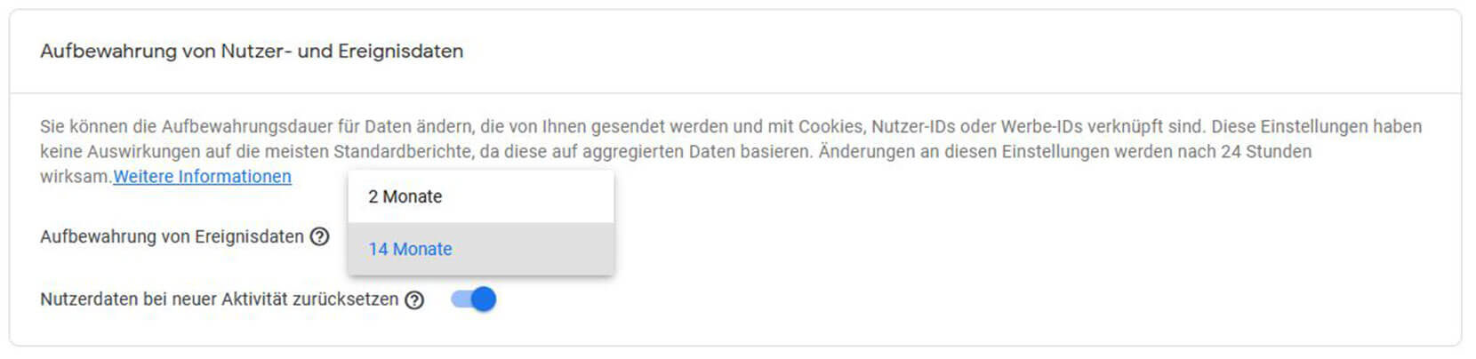 google-analytics-4-datenaufbewahrung