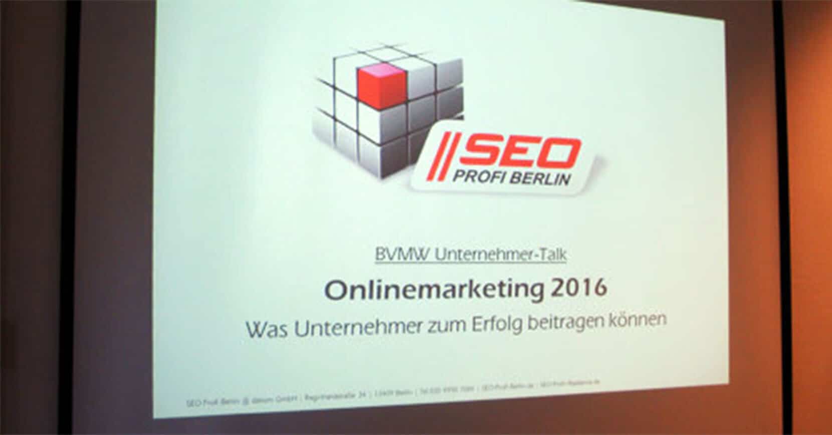 Onlinemarketing 2016 - Fachvortrag von Sven Deutschländer