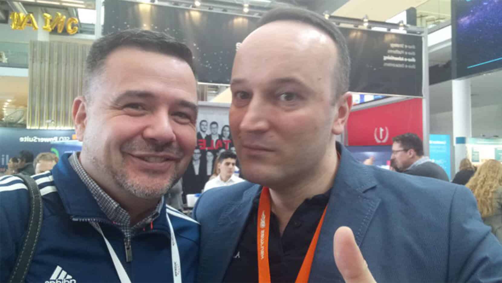 Mit Evgeni Sereda von SEMrush, SEMY Gewinner 2018, auf der SMX 2018 in München