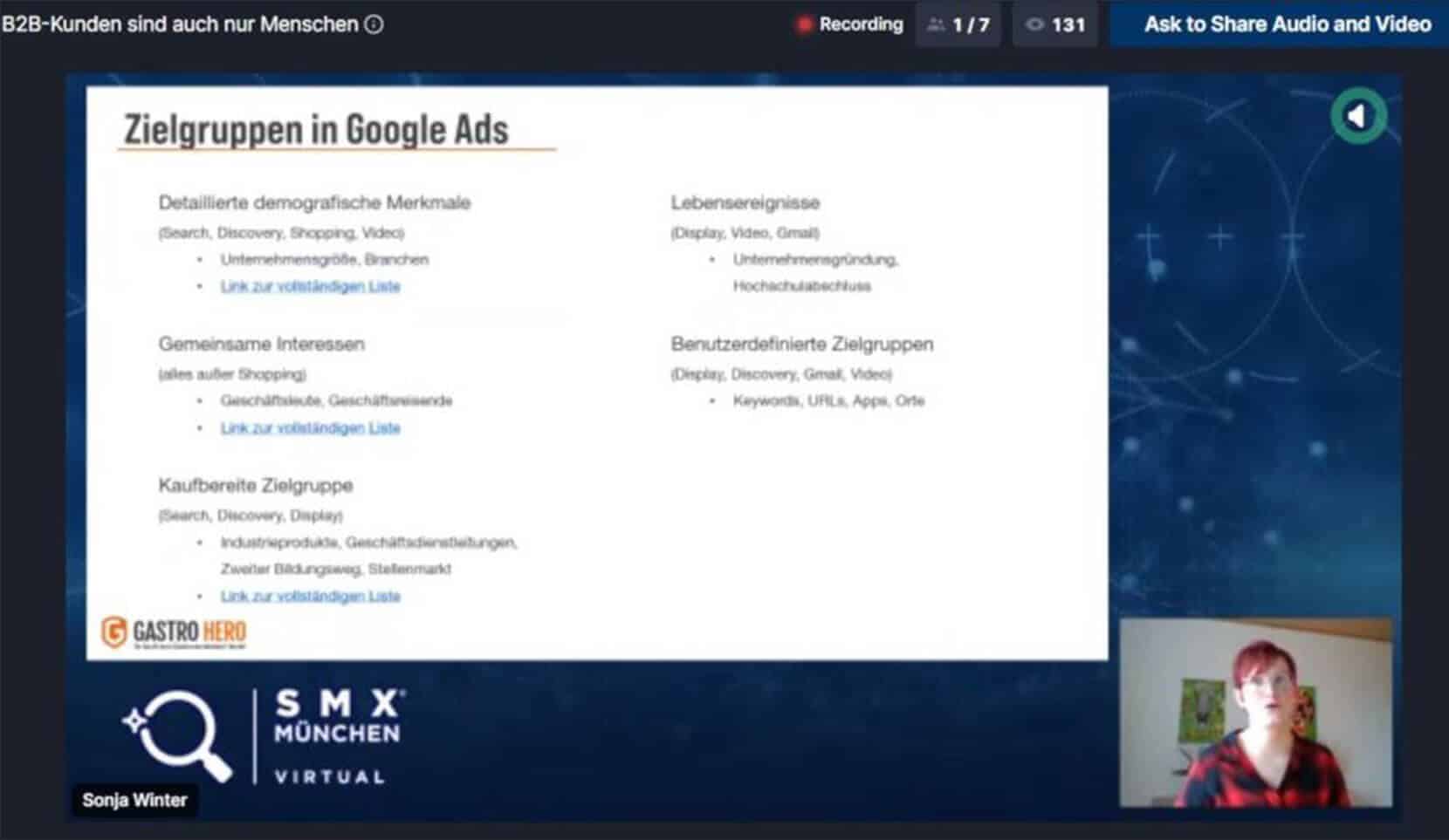 SEA mit Zielgruppen-Ausrichtung in Google Ads