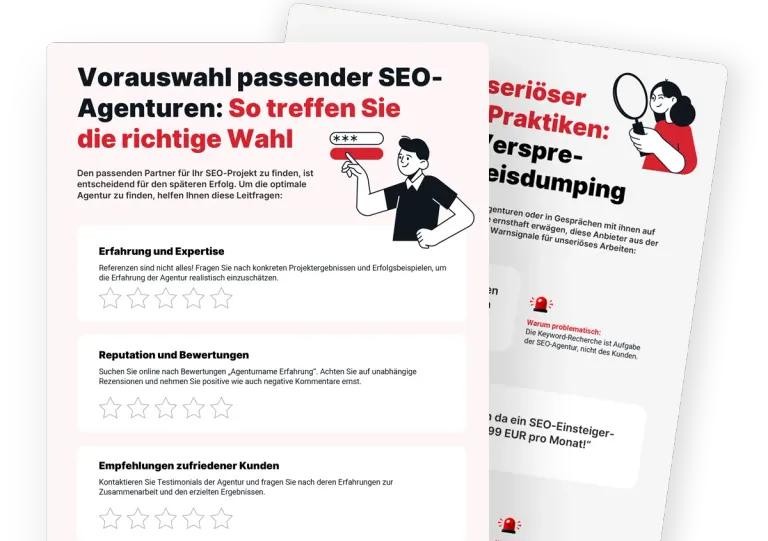 Vorauswahl passender SEO-Agenturen: So treffen Sie die richtige Wahl – dskom Freebie
