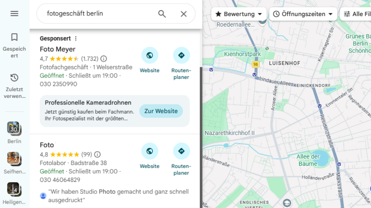 Foto Meyer Werbung aus einer Google Performance Max Kampagne